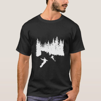 Skilanglauf und Snowboarden - Waldbaum T-Shirt