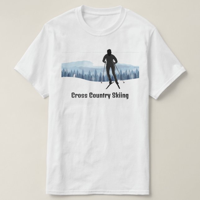 Skilanglaufdesign T T-Shirt (Design vorne)