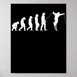 Skilangläufer Evolution Skiläufer Entwicklung SkiA Poster