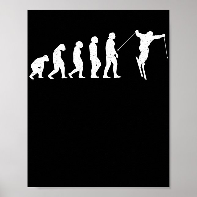 Skilangläufer Evolution Skiläufer Entwicklung SkiA Poster (Vorne)