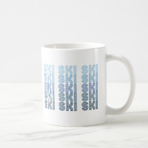 Skilangsport blauer Text Kaffeetasse
