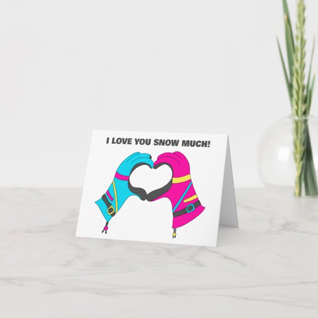 Skilaufen Schneeschuhwandern Themenabend Valentins Karte (Vorderseite)