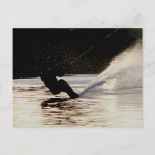 Skiläufer Postkarte