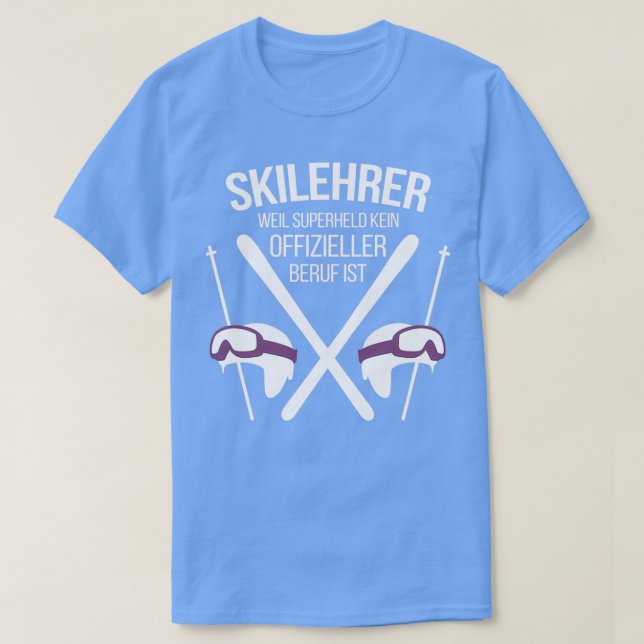 Skilehrer Skifahren auf Winterurlaub Geschenkidee T-Shirt (Design vorne)