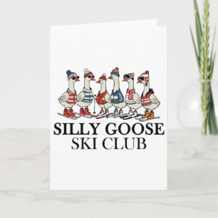 Skiliebhaber, Silly Goose Ski Club, Eine Ganschar Karte