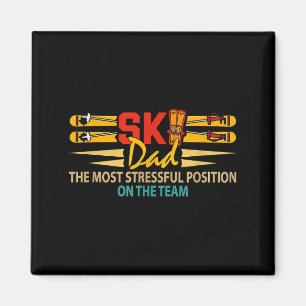 Skiliebhaber-Vater stressigste Position Vatertag Magnet