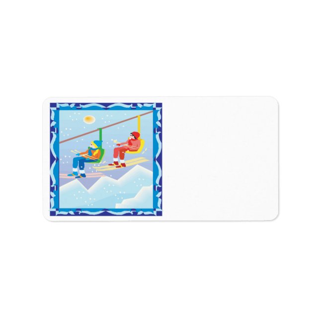 Skilift Adressaufkleber (Vorne)