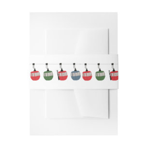 Skilift Retro-Illustration Einladungsbanderole