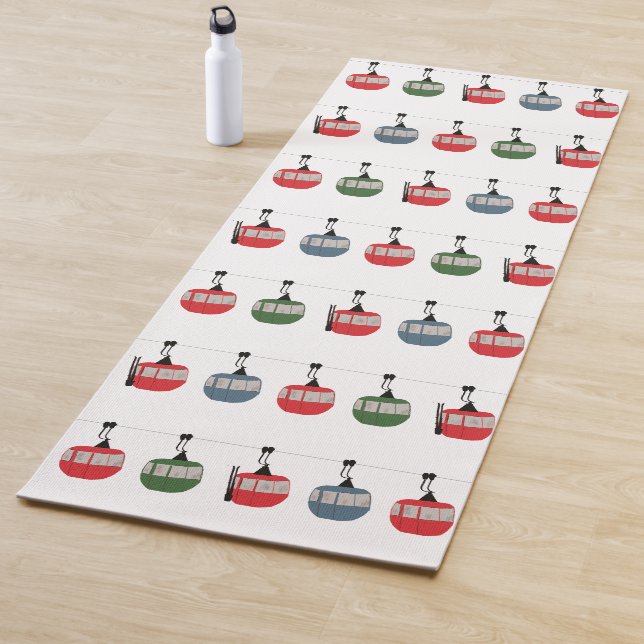 Skilift Retro-Illustration Yogamatte (Beispiel)
