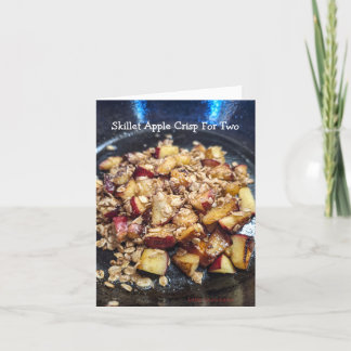 Skillet Apple Crisp Recipe Card Karte