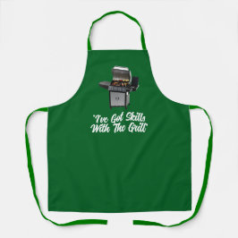 "Skills" Überall Print Schürze, mittlere Schürze