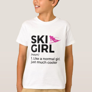 Skimädchen-Definition Lustiger Ski  T-Shirt