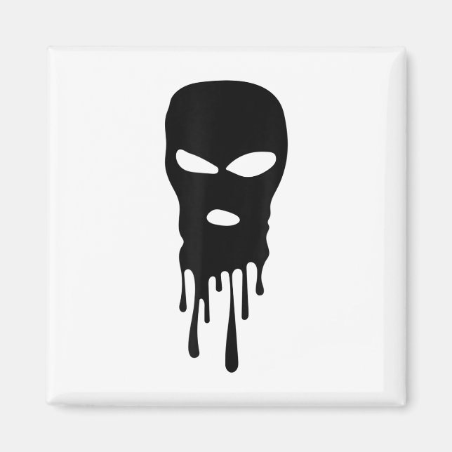 Skimaske Balaclava Bandit Maske Robber Maske Hip H Magnet (Vorne)