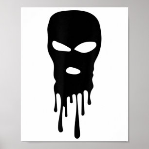 Skimaske Balaclava Bandit Maske Robber Maske Hip H Poster