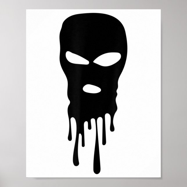 Skimaske Balaclava Bandit Maske Robber Maske Hip H Poster (Vorne)