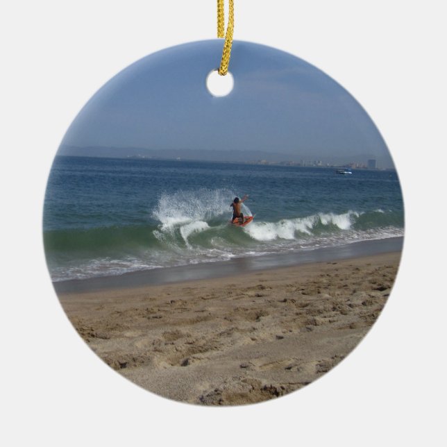 Skimboarder Erfolg Keramik Ornament (Vorne)