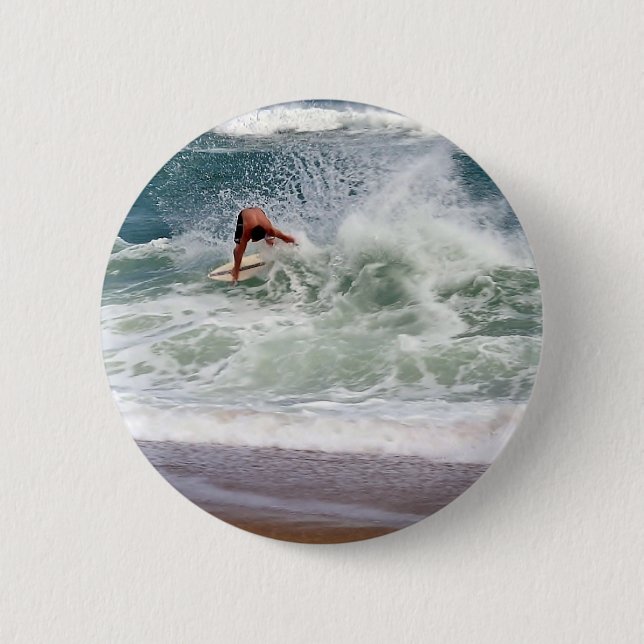 Skimboarding von Shirley Taylor Button (Vorderseite)