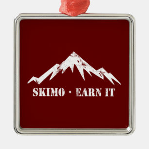 Skimo, verdiene es ornament aus metall