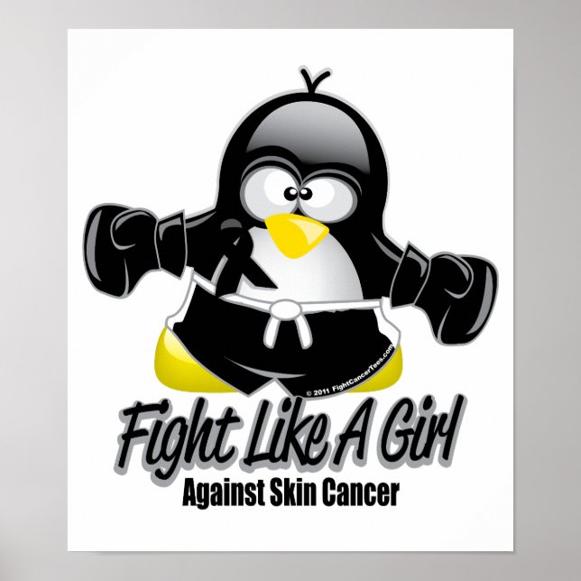 Skin Cancer Fighting Pinguin Poster (Vorne)