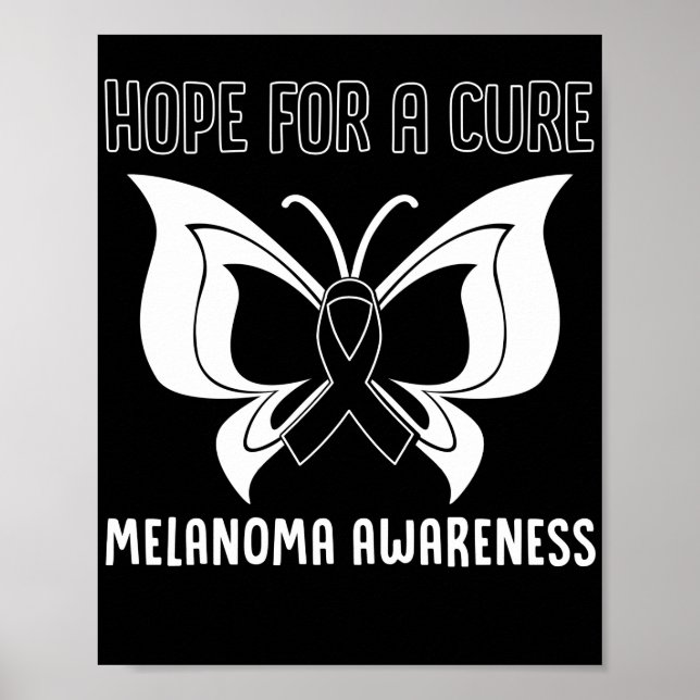 Skin Cancer Hope For A Cure Melanoma Awareness Poster (Vorne)