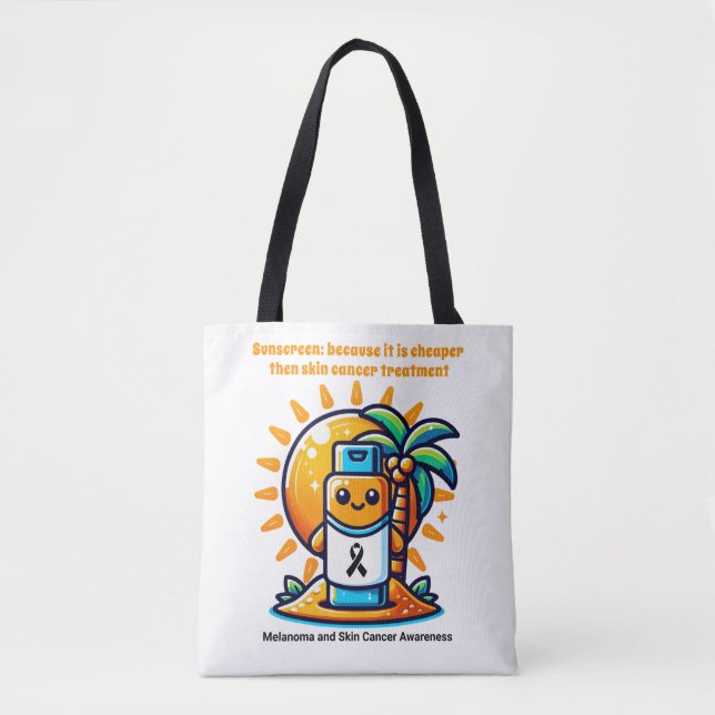 Skin Caner Melanoma Awareness Beach Tasche (Vorderseite)