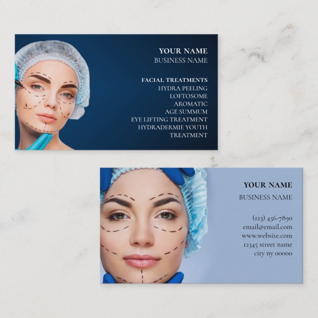 Skincare & Beauty Salon Business Card Visitenkarte (Vorne/Hinten)
