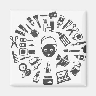 Skincare Products Circle Magnet