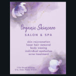 skincare purple watercolor flyer<br><div class="desc">Bitte beachten Sie,  dass es sich um ein gedrucktes Produkt ohne echten GLITZER handelt</div>