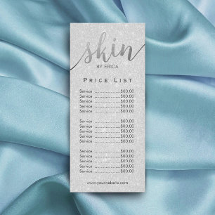 Skincare Salon Wellness-Center Esthetician Silver Werbekarte