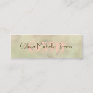 Skinnheiße Pastellfarben, Olive Peach Cloud Busine Mini Visitenkarte