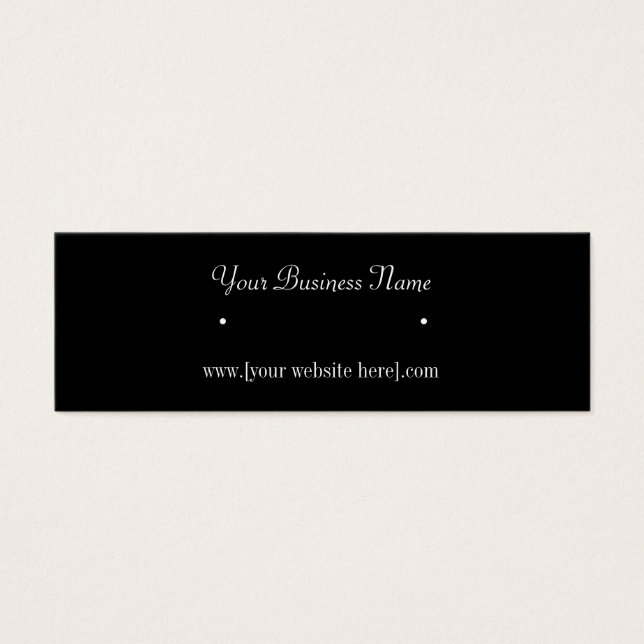 Skinny Black Earring Business Cards (Vorderseite)