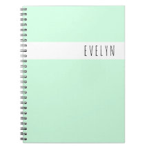 Skinny Font Name Mint Green Personalized