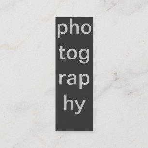Skinny Gray Fotogray Business Card Mini Visitenkarte