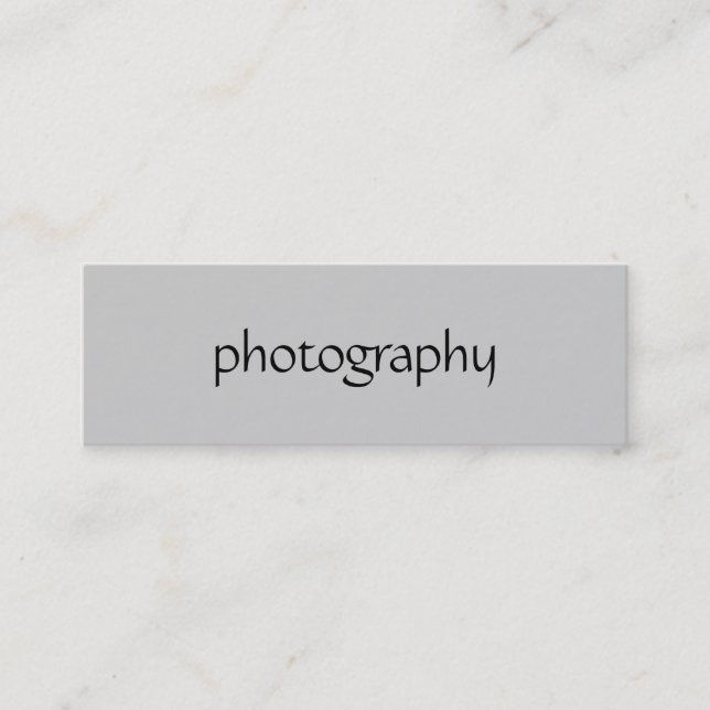 Skinny Gray Fotogray Business Card Mini Visitenkarte (Vorderseite)