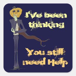 Skinny Jack Quadratischer Aufkleber