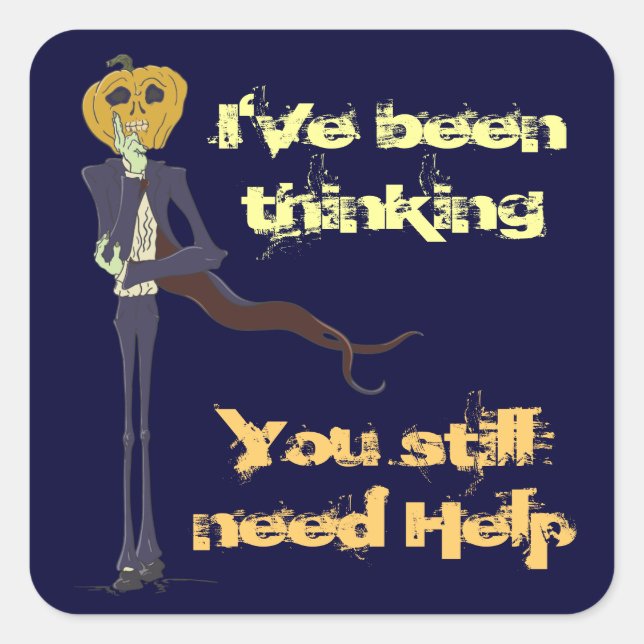 Skinny Jack Quadratischer Aufkleber (Vorderseite)