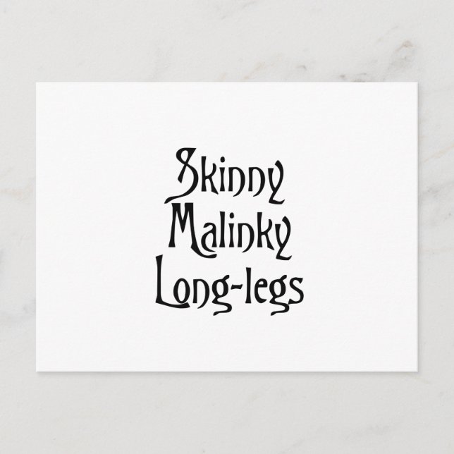 Skinny Malinky Longlegs lustig schottischer Banane Postkarte (Vorderseite)