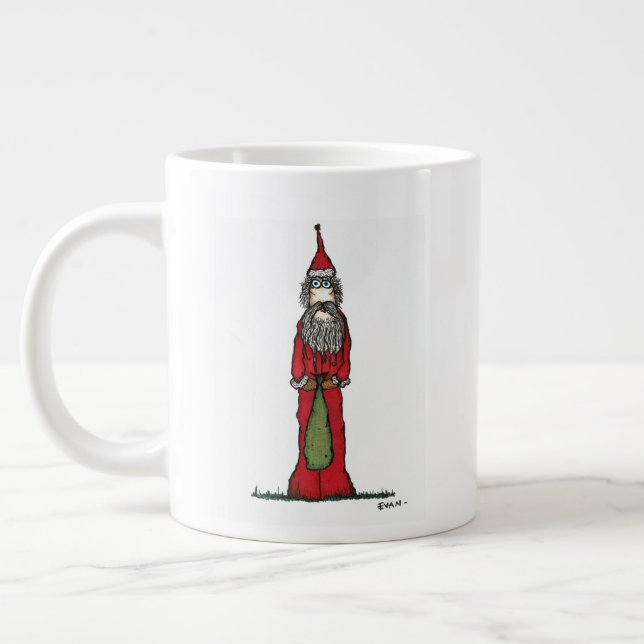 Skinny Santa Jumbo-Tasse (Links)