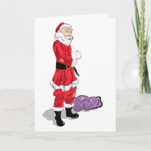 Skinny Santa Weihnachtskarte Feiertagskarte