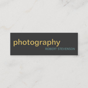 Skinny Slim Schlicht Fotografy Gray Business Card Mini Visitenkarte