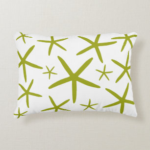 Skinny Starfish Chartreuse Green Dekokissen