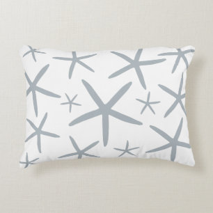Skinny Starfish   Silver Gray Dekokissen