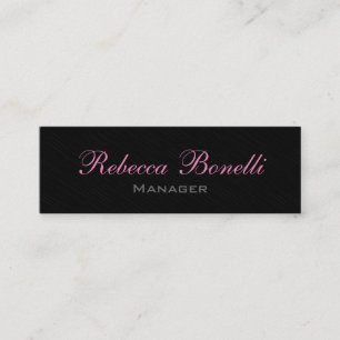 Skinny Style Pink Gray Black Manager Business Card Mini Visitenkarte