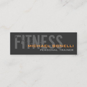 Skinny Stylish Personal Trainer Business Card Mini Visitenkarte