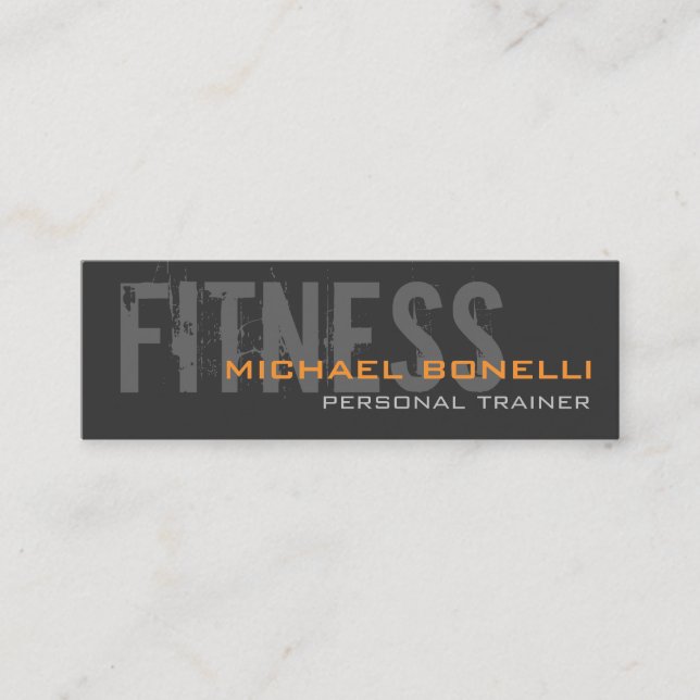 Skinny Stylish Personal Trainer Business Card Mini Visitenkarte (Vorderseite)