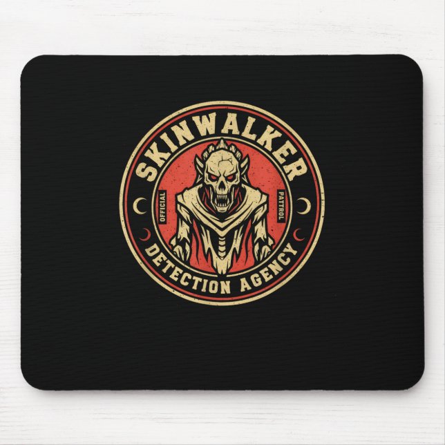 Skinwalker Detection Agency Funny Cryptid Skinwalk Mousepad (Vorne)