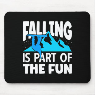 Skiort Falling ist Teil des Fun Snowboardens Mousepad