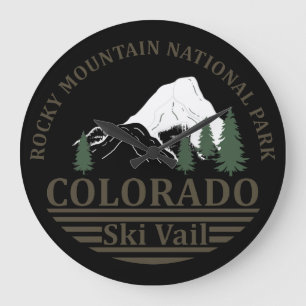 Skiort Vail Colorado Große Wanduhr