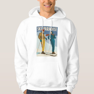 Skiparadies Vintag drucken Hoodie
