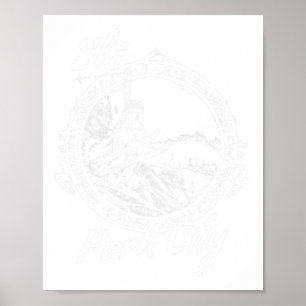 Skipark Stadt Utah Vintag Schneeschuhwandern Poster